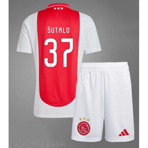 Ajax Josip Sutalo #37 Replika babykläder Hemmaställ Barn 2024-25 Kortärmad (+ korta byxor)